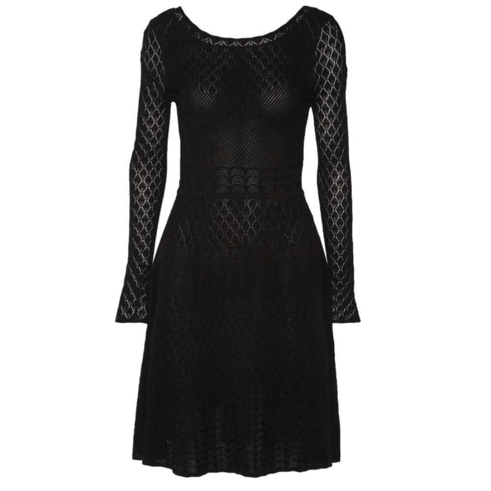NWOT Temperley London black pointelle lace dress